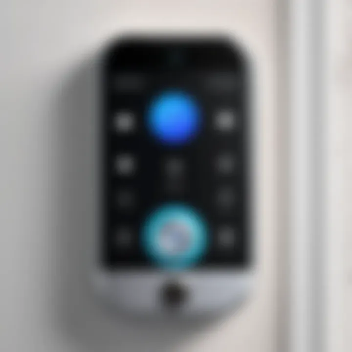 User-friendly interface of a video doorbell app on a smartphone