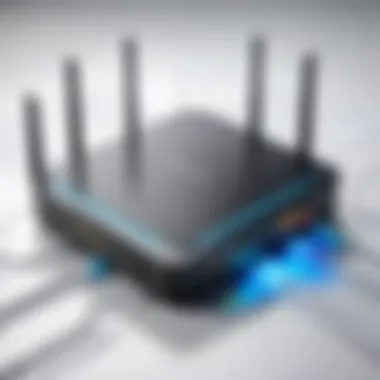 Router and Device Connectivity Overview Router displaying network connections with devices