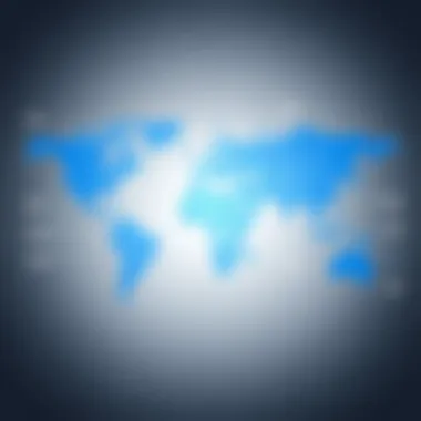 Global map highlighting the reach of language apps