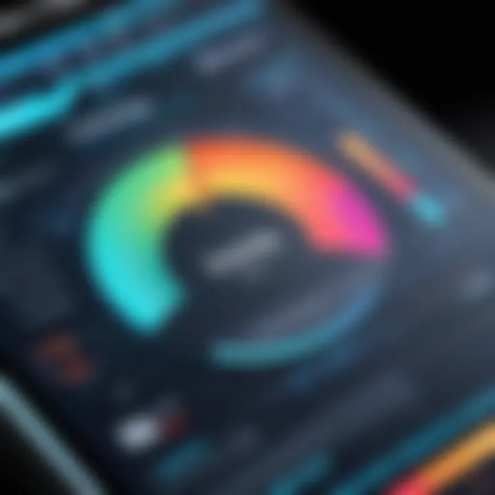 A close-up view of performance metrics being analyzed on a portable disk reader.