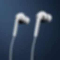 Latest Apple earbuds showcasing sleek design.