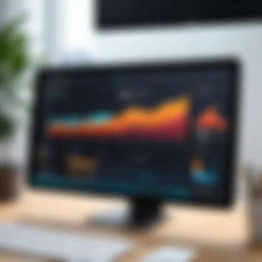 Dynamic dashboard of a project tracker app showcasing various project metrics and statuses.