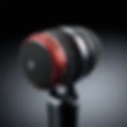 Close-up of Rode computer microphone showcasing its sleek design