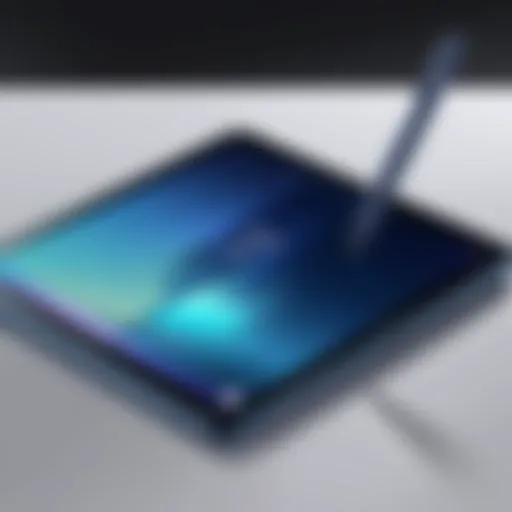 Close-up of the stylus pen for Samsung Tab A7 Lite showcasing its design and features