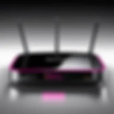 Sleek Design of T-Mobile Router T-Mobile Router front view showcasing its sleek design