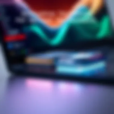 Close-up view of the laptop's advanced cooling system