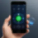 A smartphone displaying the Air Tag functionality