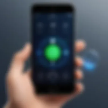 A smartphone displaying the Air Tag functionality