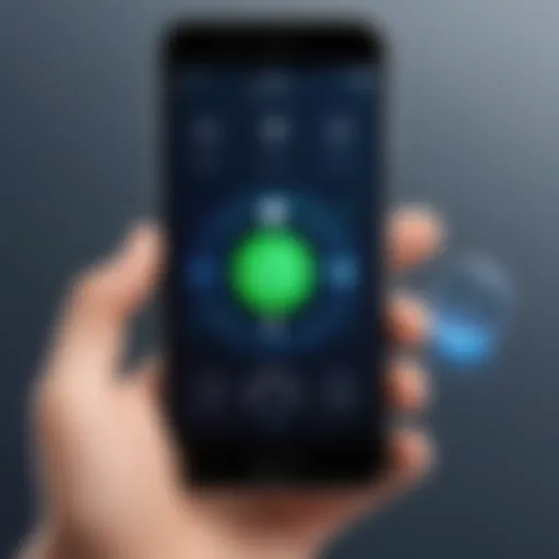 A smartphone displaying the Air Tag functionality