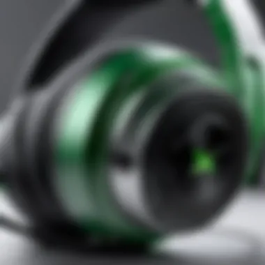 Close-up view of Xbox headset design showcasing premium materials