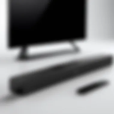 Sleek Design of Vizio 5.1 Soundbar Vizio 5.1 Soundbar showcasing its sleek design
