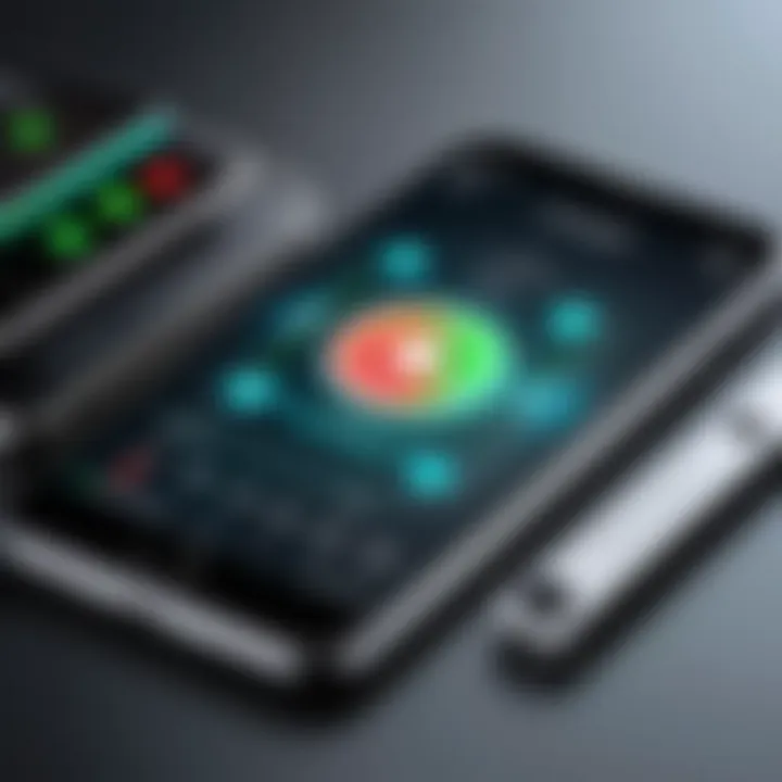 A smartphone interface displaying security system alerts.