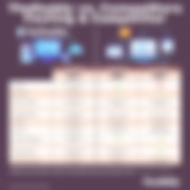 Chart comparing GoDaddy's domain hosting features against competitors