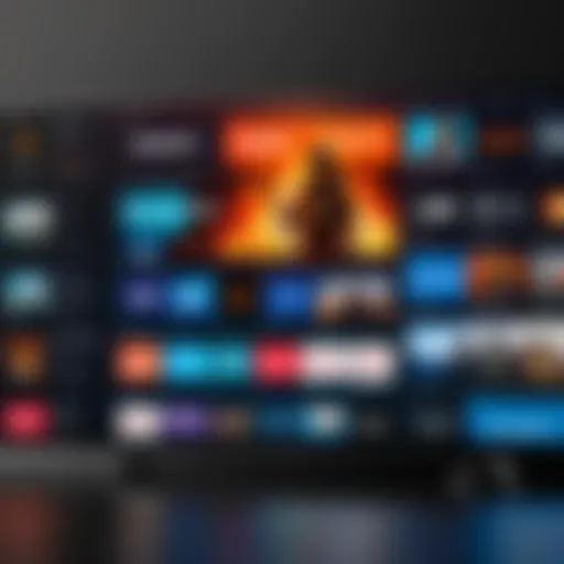 User interface of Fire TV Max showcasing its features
