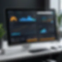 A visually appealing dashboard of a website builder showcasing login features