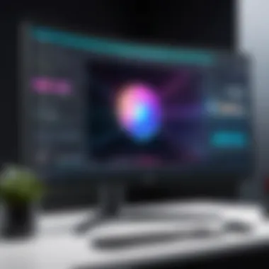 G-Sync technology demonstration on a curved monitor