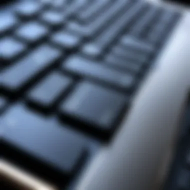 Close-up of Galaxy Book Pro keyboard and touchpad