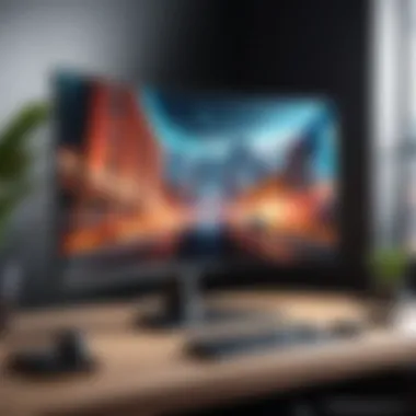 Curved monitor enhancing gaming experience