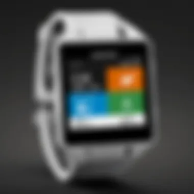 Sleek Design of Garmin Vivoactive Garmin Vivoactive smartwatch showcasing its sleek design and interface