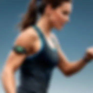 Workout Interaction with Garmin Vivoactive User interacting with Garmin Vivoactive during a workout