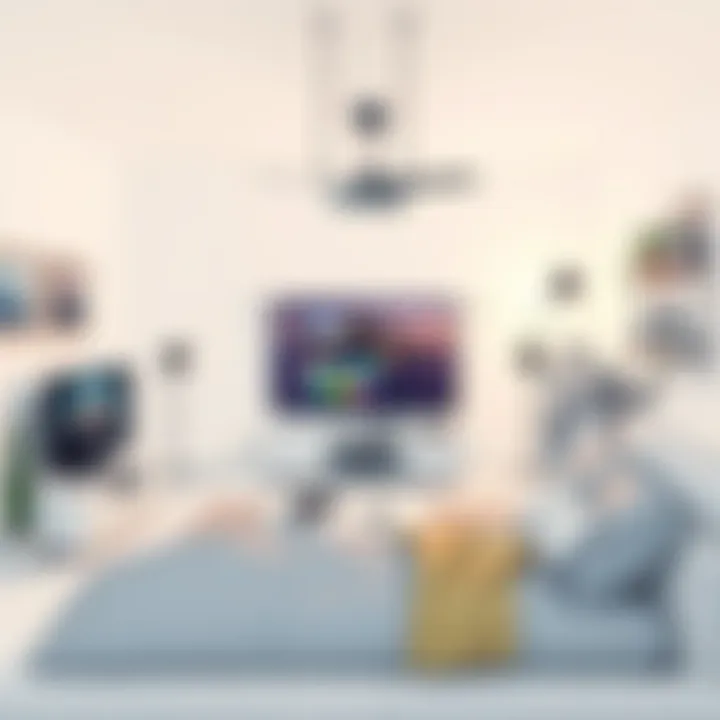 Personal entertainment setup using a short distance projector