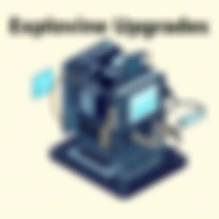 Visual representation of hardware upgrades