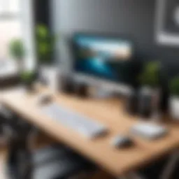 A well-organized home office setup