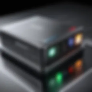 Modern Battery Backup System A modern battery backup system with LED indicators