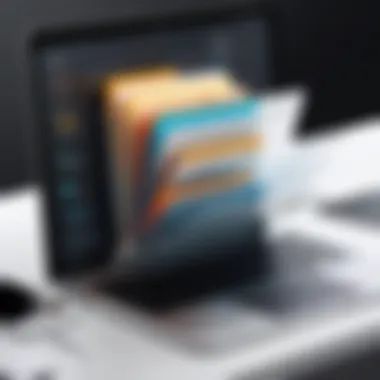 Effective File Organization Strategies An organized digital file system on a MacBook desktop