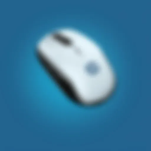 HP wireless mouse showcasing ergonomic design