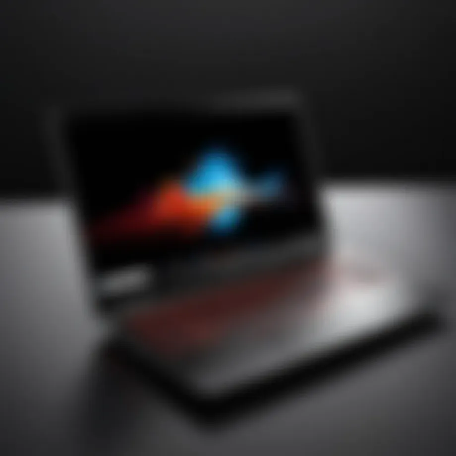 HP gaming laptop showcasing sleek design