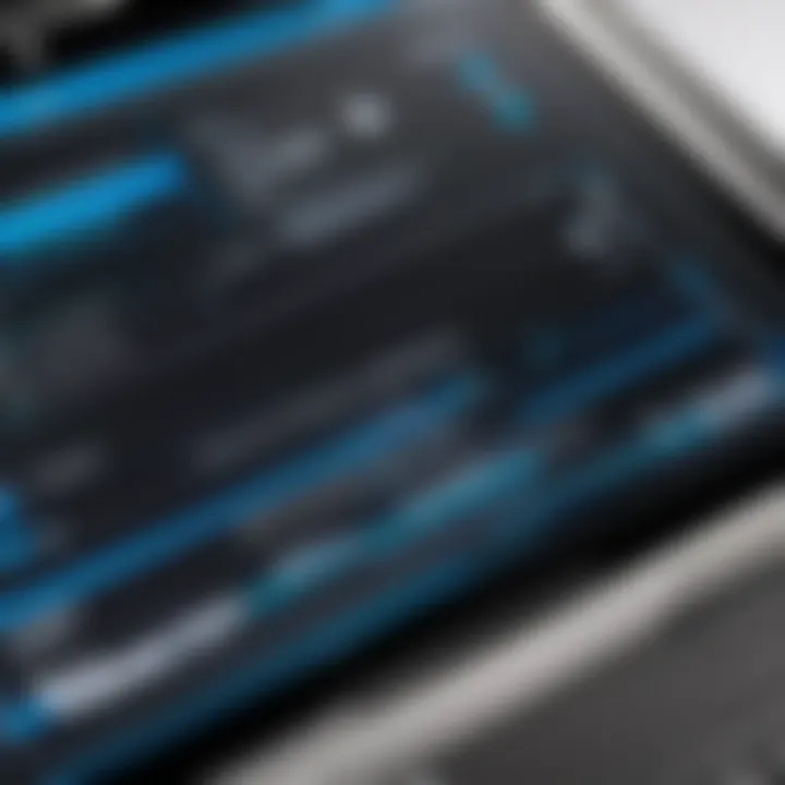 Close-up of HP Pavilion Touchscreen performance metrics display