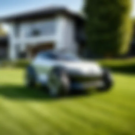 Husqvarna Automower in action on a lawn