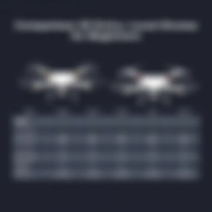 Comparison chart of entry-level drones showcasing features