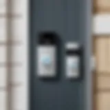 Close-up view of Ring Doorbell installation on a front door