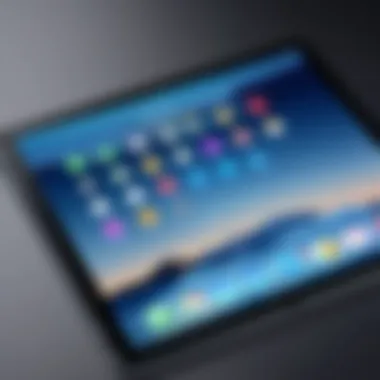 Detailed View of iPad Air Screen Quality Close-up of iPad Air Display