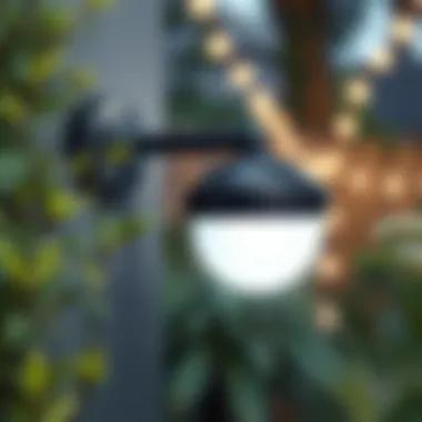 Energy-Efficient LED Light Energy-efficient LED motion sensor light illuminating a garden