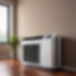 Front view of the LG Electronics air conditioner showcasing its design