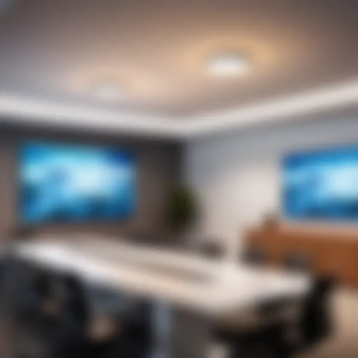 Best practices for positioning lights in a conference room