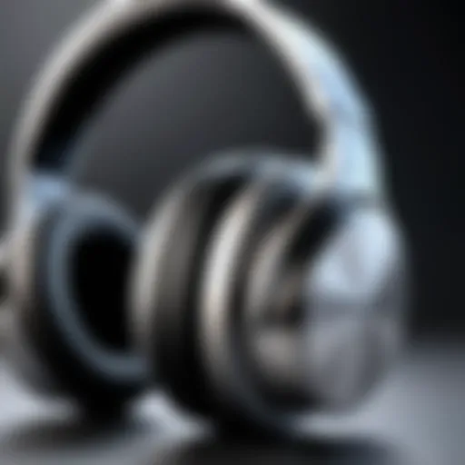 Close-up of high-quality headphone materials showcasing durability