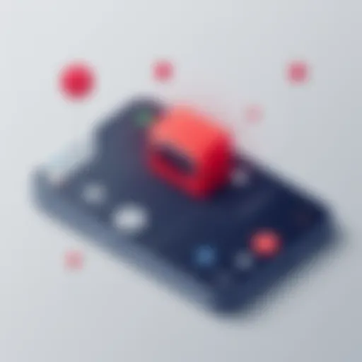 Visual representation of mobile spyware on a device