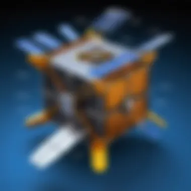 Nanosatellite Design Components An architectural diagram illustrating the design and components of a nanosatellite.