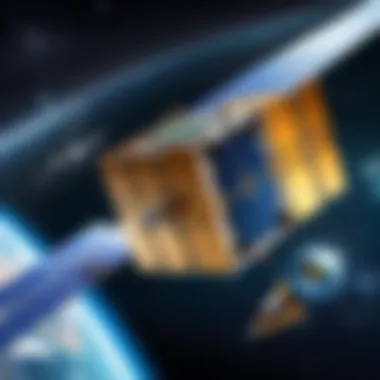 Future Directions of Nanosatellite Technology A conceptual image representing the future prospects and advancements in nanosatellite technology.