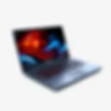 Sleek gaming laptop with advanced graphics