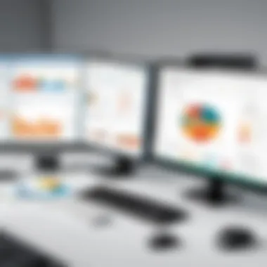 Performance Metrics of Desktops with Office Integration A detailed infographic illustrating the performance metrics of various desktop models with Microsoft Office.
