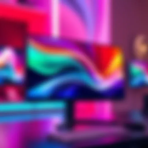 High-resolution gaming monitor showcasing vibrant colors