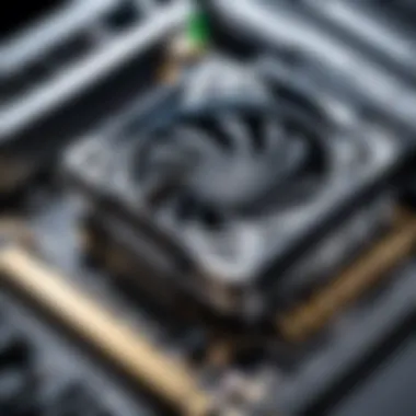 High-performance graphics card showcasing advanced cooling features