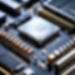 A close-up of high-performance computer hardware components showcasing speed-enhancing technology.