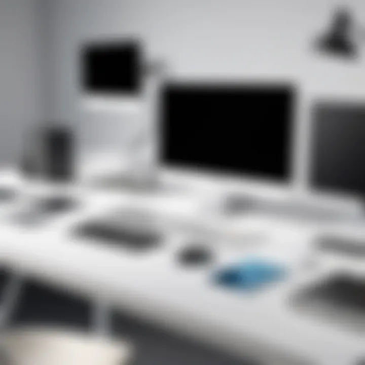 A selection of high-quality materials used in desk manufacturing.