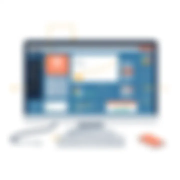 Visual representation of user interface highlighting usability